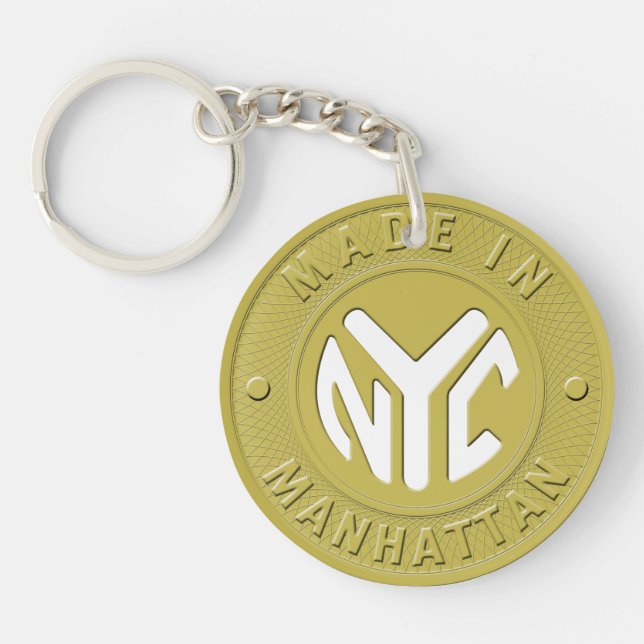 Made In New York Manhattan Key Ring (Front)