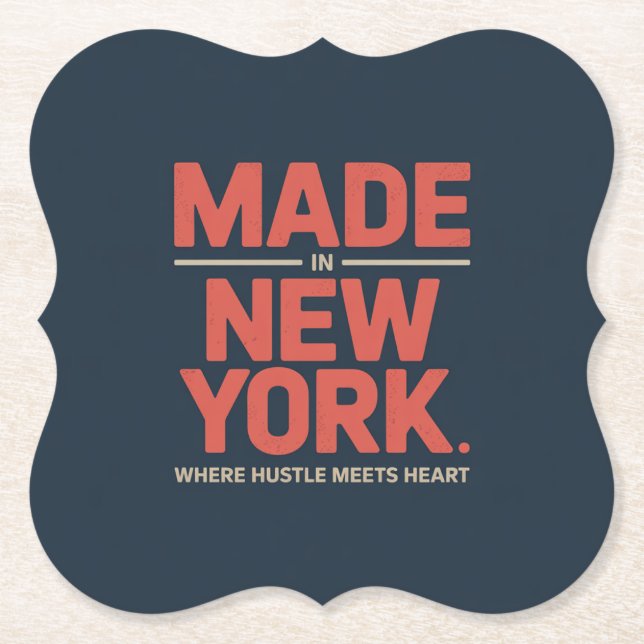 Made in New York Paper Coaster (Front)