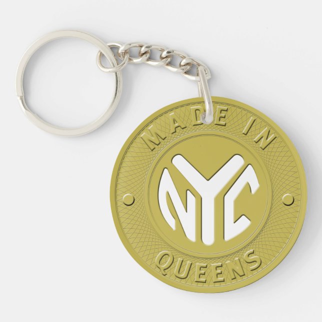 Made In New York Queens Key Ring (Front)