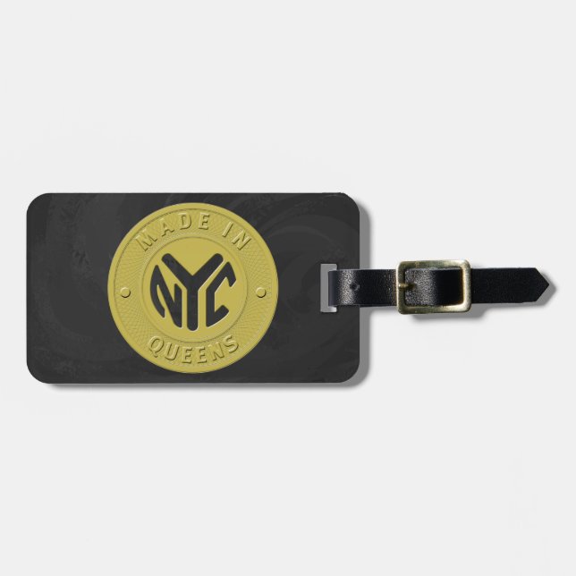 Made In New York Queens Luggage Tag (Front Horizontal)