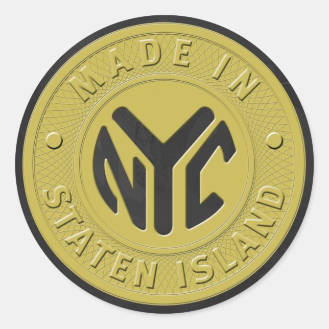 Made In New York Staten Island Classic Round Sticker (Front)