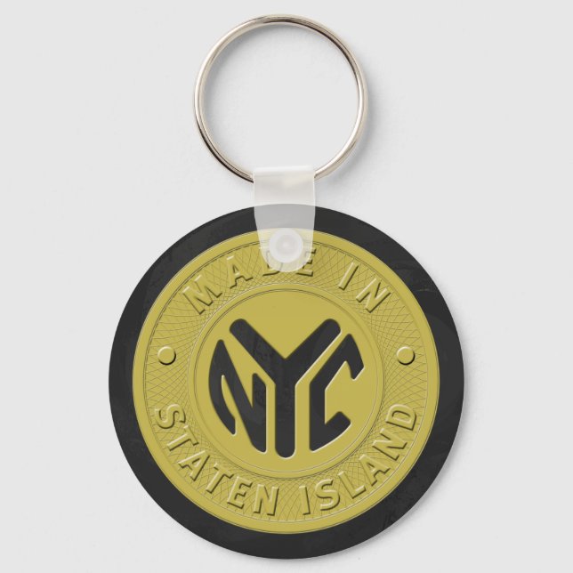 Made In New York Staten Island Key Ring (Front)