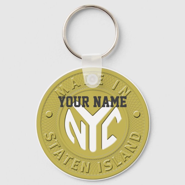 Made In New York Staten Island Key Ring (Front)