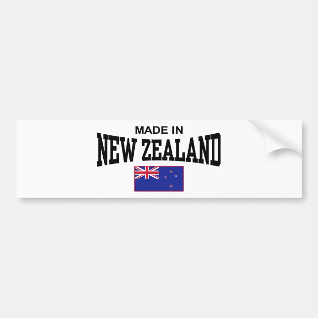 Made In New Zealand Bumper Sticker (Front)