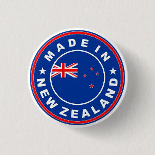 made in new zealand country flag product label 3 cm round badge