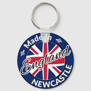 Made in Newcastle England Union Jack Flag Key Ring
