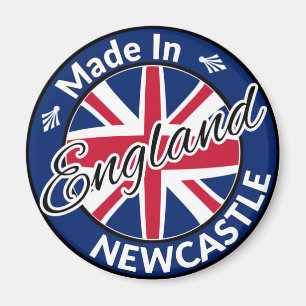 Made in Newcastle England Union Jack Flag Magnet