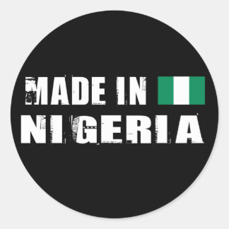 Made in Nigeria Classic Round Sticker