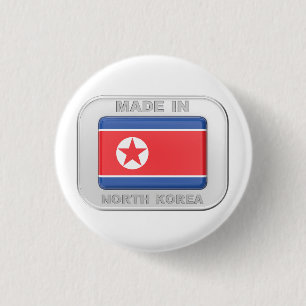 Made in North Korea 3 Cm Round Badge