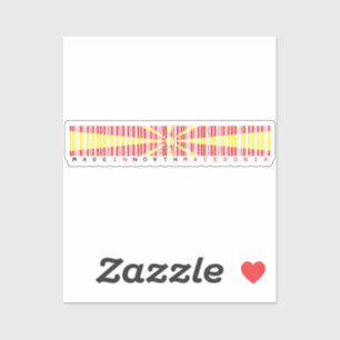 Made in North Macedonia Barcode Flag
