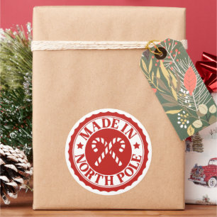 Made In North Pole Classic Round Sticker