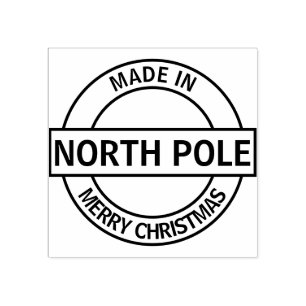Made In North Pole Rubber Stamp