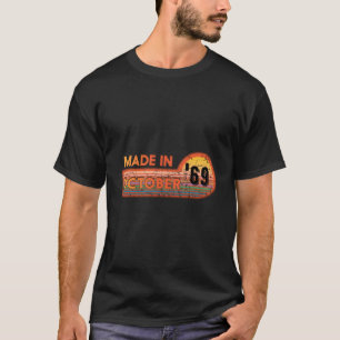 Made In October 1969 Awesome Since 1969 Birthday V T-Shirt