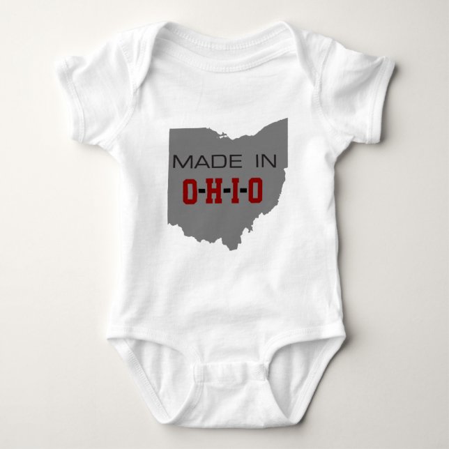 "Made In Ohio" BABY BODYSUIT (Front)