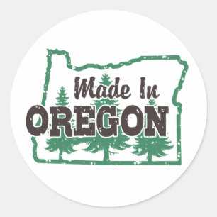 Made In Oregon Classic Round Sticker