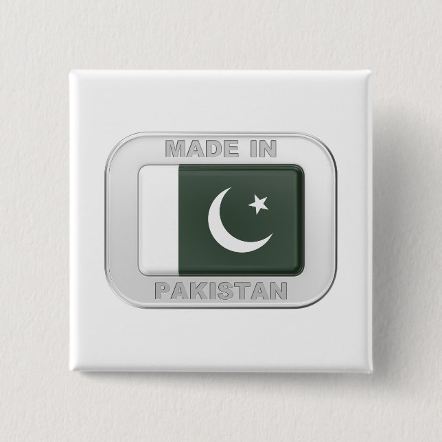Made in Pakistan 15 Cm Square Badge (Front)