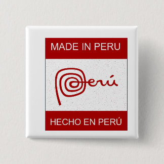 Made in Peru 15 Cm Square Badge