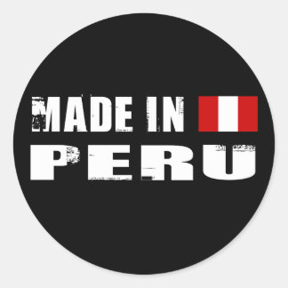Made in Peru Classic Round Sticker