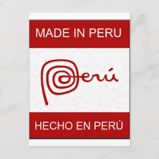 Made In Peru Postcard