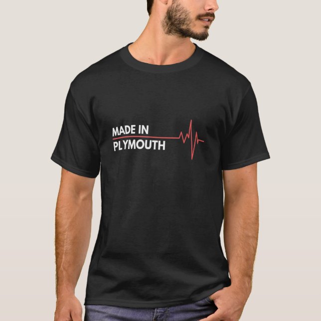 Made In Plymouth Minnesota Place Of Birth Hometown T-Shirt (Front)