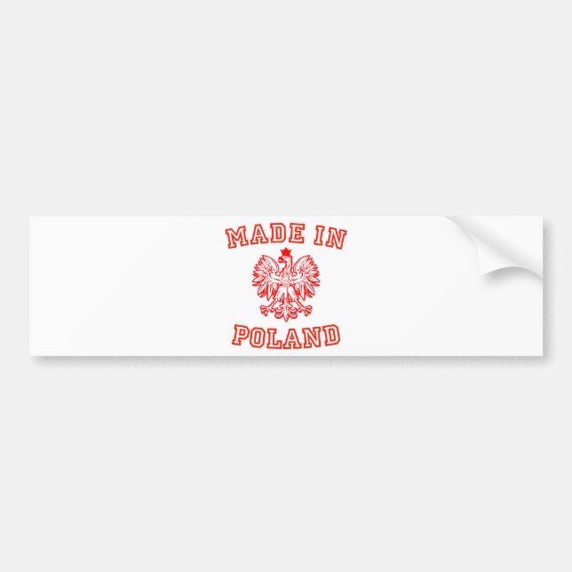 Made In Poland Bumper Sticker (Front)