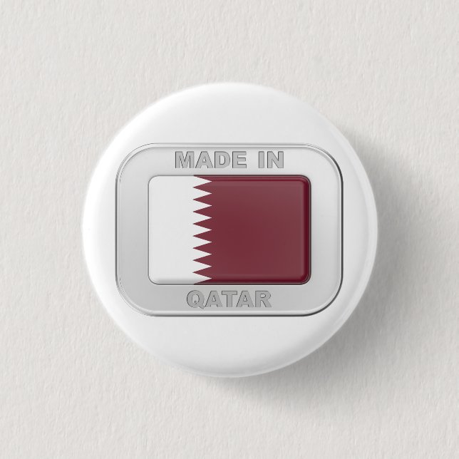 Made in Qatar 3 Cm Round Badge (Front)