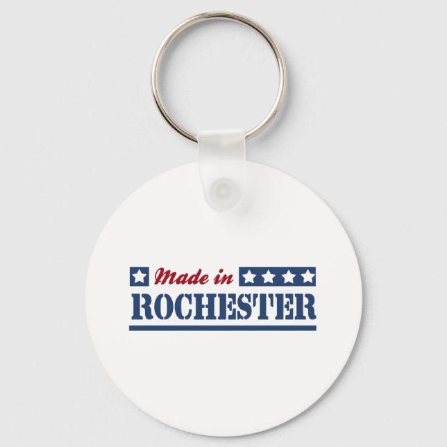 Made in Rochester ny Key Ring (Front)