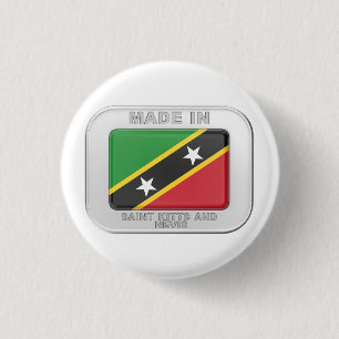 Made in Saint Kitts and Nevis 3 Cm Round Badge