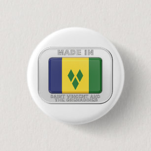 Made in Saint Vincent and the Grenadines 3 Cm Round Badge