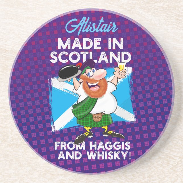 Made in Scotland from Haggis and Whisky Coaster (Front)