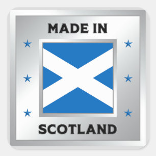 Made In Scotland Square Sticker