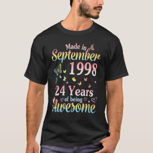 Made In Sept 1998 Happy 24 Years Of Being Awesome T-Shirt