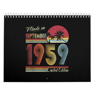 Made In September 1959 62 Year Old 62th Birthday Calendar