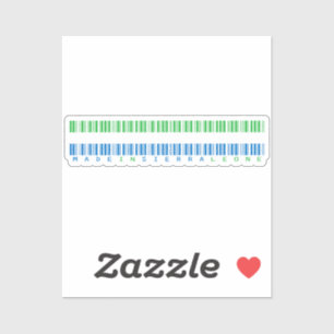 Made in Sierra Leone Barcode Flag Sticker