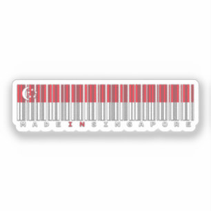 Made in Singapore Barcode Flag Design