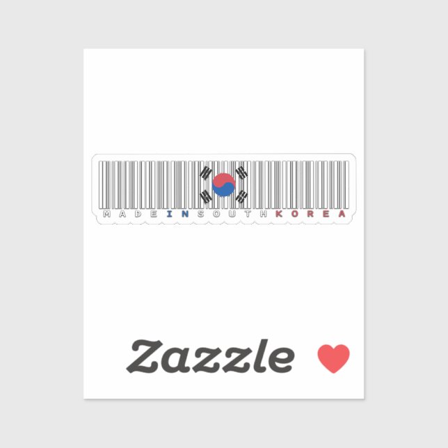 Made in South Korea Barcode Flag Design (Sheet)
