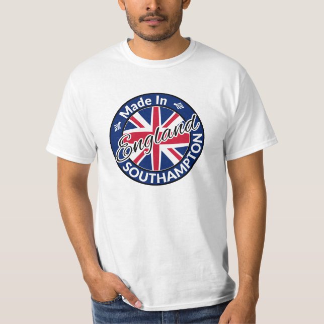 Made in Southampton England Union Jack Flag T-Shirt (Front)