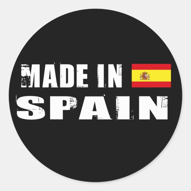 Made in Spain Classic Round Sticker (Front)