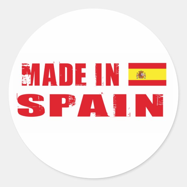 Made in Spain Classic Round Sticker (Front)