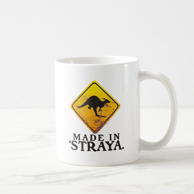 Made in 'Straya (Australia) Kangaroo with Balls Coffee Mug (Right)