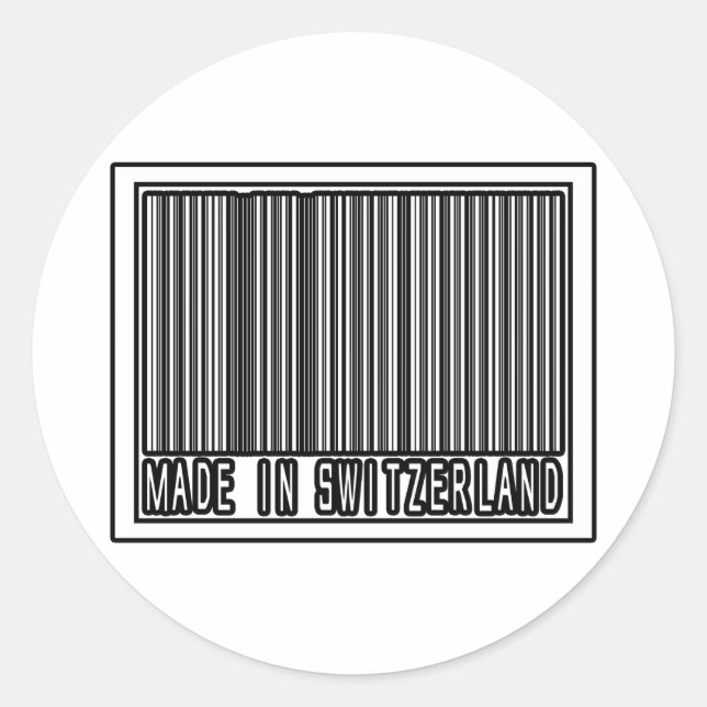 Made In Switzerland Classic Round Sticker (Front)