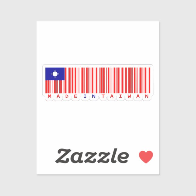 Made in Taiwan Barcode Flag Design (Sheet)