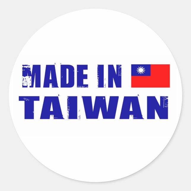 Made in Taiwan Classic Round Sticker (Front)