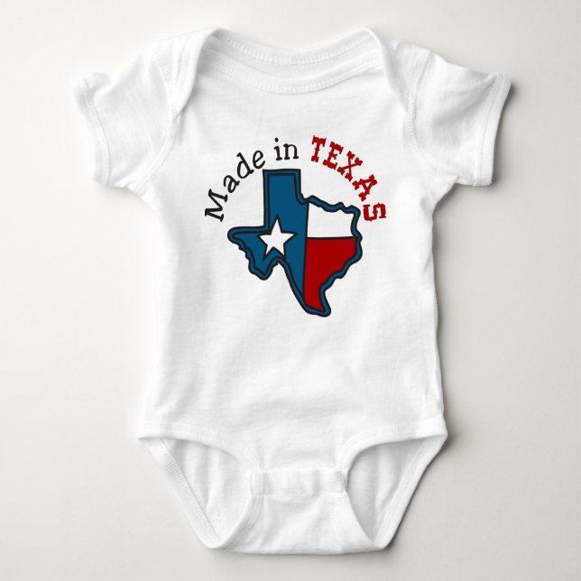 Made In Texas Baby Bodysuit (Front)