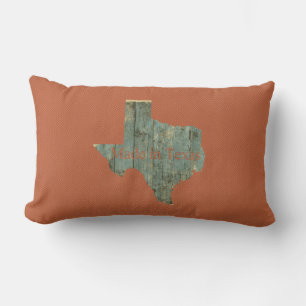 Made in Texas Rusty Red Lumbar Throw Pillow