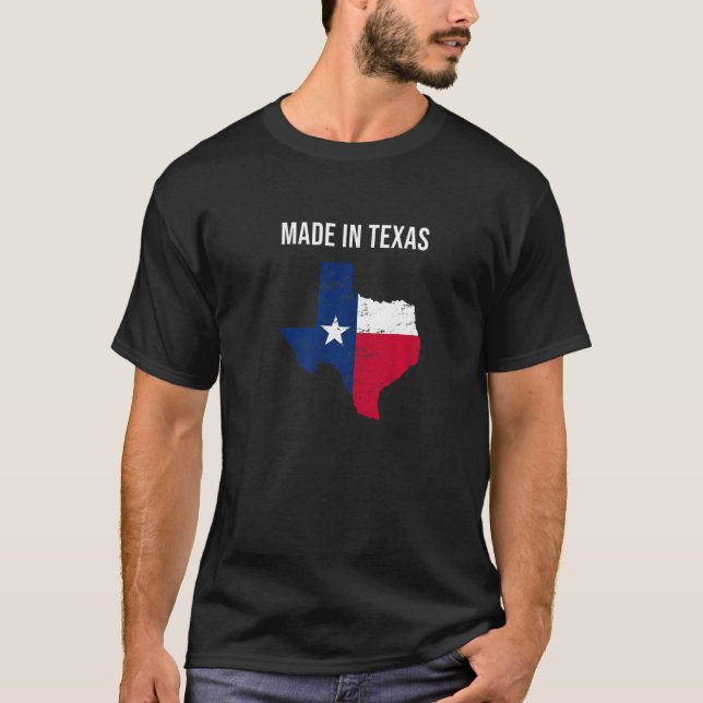 Made In Texas  State Flag T-Shirt (Front)