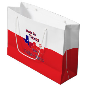 Made In Texas With Polish Parts Large Gift Bag