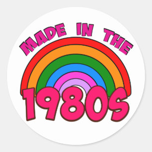 Made in the 1980s classic round sticker