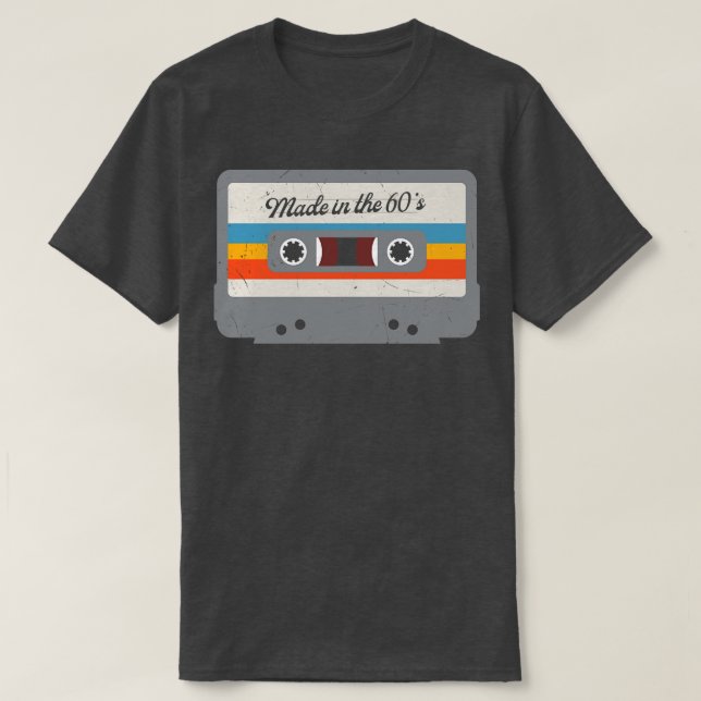 Made in the 60s Funny Retro Cassette Tape Birthday T-Shirt (Design Front)