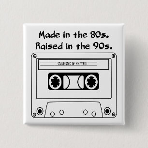 Made in the 80s 15 cm square badge